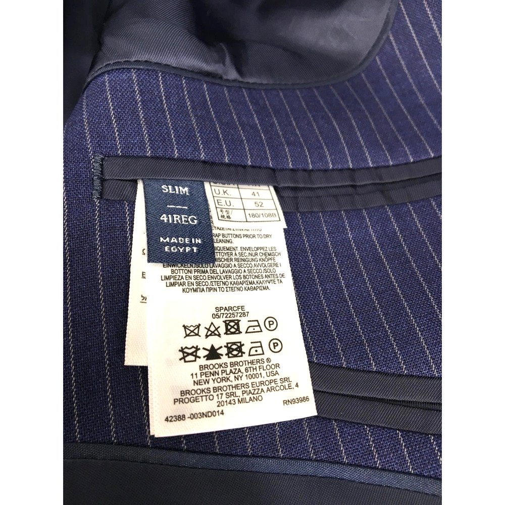 NWOT 40/41R Brooks Brothers Explorer Vitale Barberis Italy 2 Button Blazer Navy - Picture 14 of 16